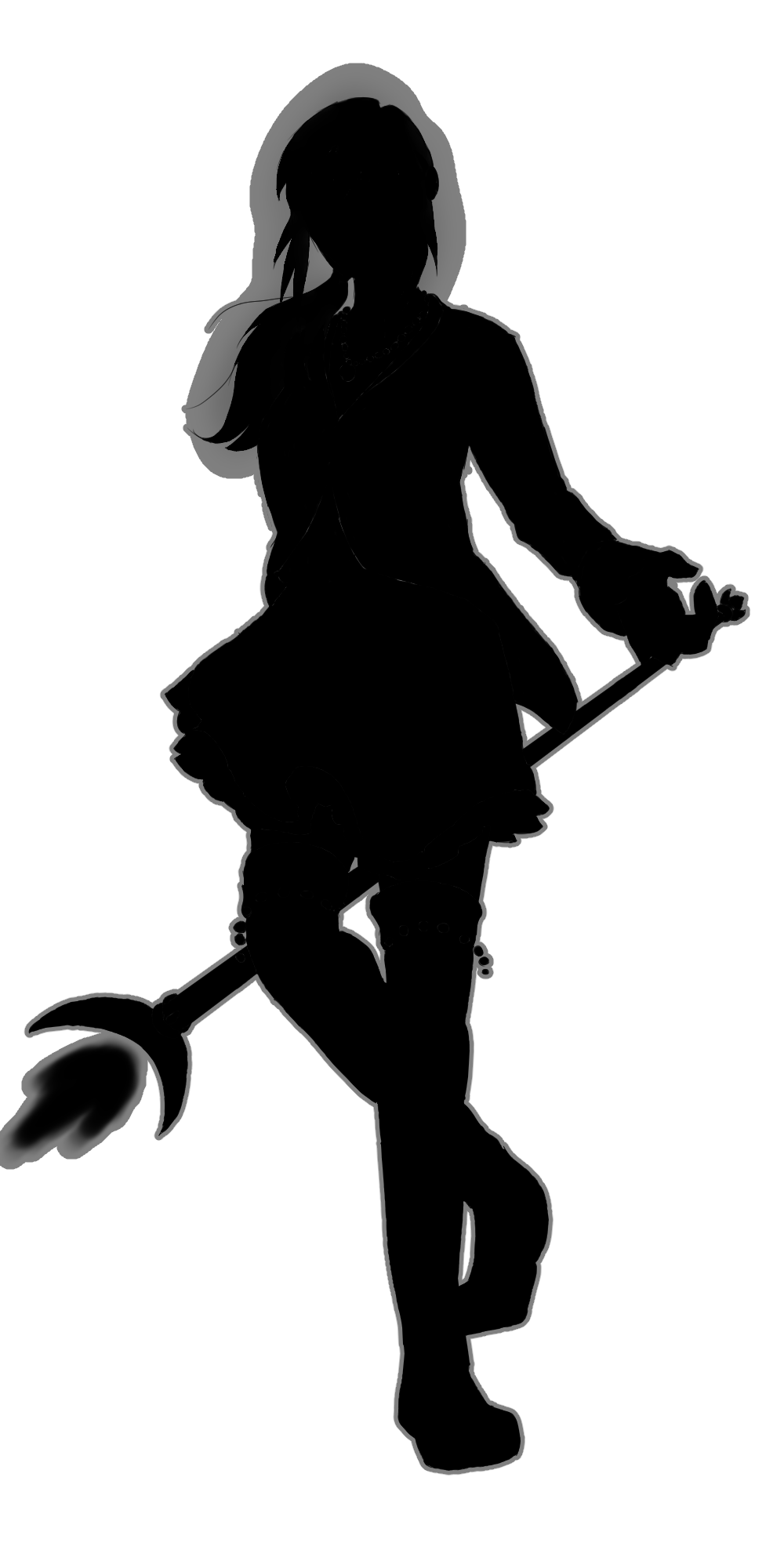 female character in shadow